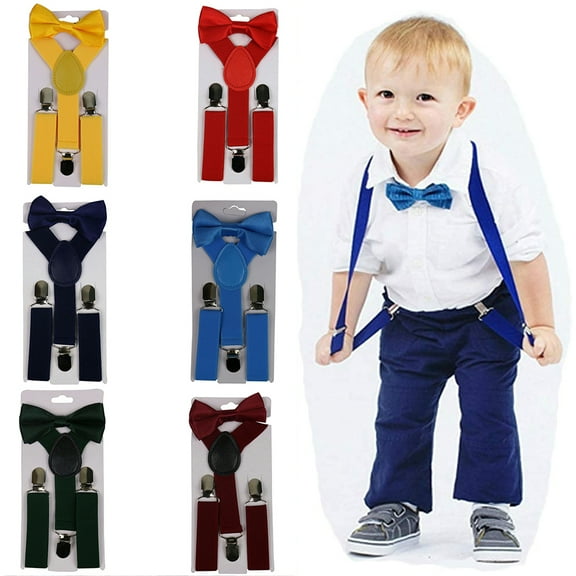 Manunclaims Suspenders for Kids - Adjustable Suspenders for Boys Girls, Toddler, Baby - Elastic Y-Back Design with Strong Metal Clips