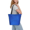 thumbnail image 2 of Salouo Blue Glitter for Shoppers Tote for Women Foldable Handbags with Big Capacity Casual One-Shoulder Shopping Bag Hobo Bags Fit for Office/Shopping/Park, 2 of 6