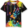 thumbnail image 4 of Bysome Summer Boys Shirts Graphic Print Short Sleeve Crew Neck T-shirts Soft Boys Tees Size 1-2 Years Black, 4 of 5