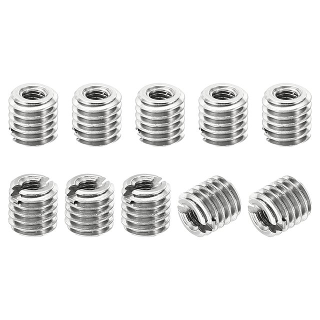 Unique Bargains Adaptateurs de Filetage Manchon Réducteur Écrou 10 Pcs M5x0.8 Mâle à M2.5x0.45 Femelle Réparation Insert Écrou 5mm