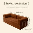 thumbnail image 5 of 78.7" W Combination Sofa, Convertible Sofa Couch,Corduroy Boneless Floor Sleeper Sofa for Small Spaces Comfort For Apartment Bedroom,Orange, 5 of 10