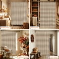 thumbnail image 6 of Brown Plaid Shower Curtain, Waterproof Shower Curtains for Bathroom, Gingham Checked Minimalist Modern Washable Fabric Bathtub Curtain Set Bath Decor with 12 Hooks 72"x78", 6 of 8