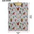 thumbnail image 2 of FMSHPON Rustic Style Plaid ChickensRoosters Clipboard Hardboard Wood Nursing Clip Board and Pull for Standard A4 Letter 13x9 inches, 2 of 7