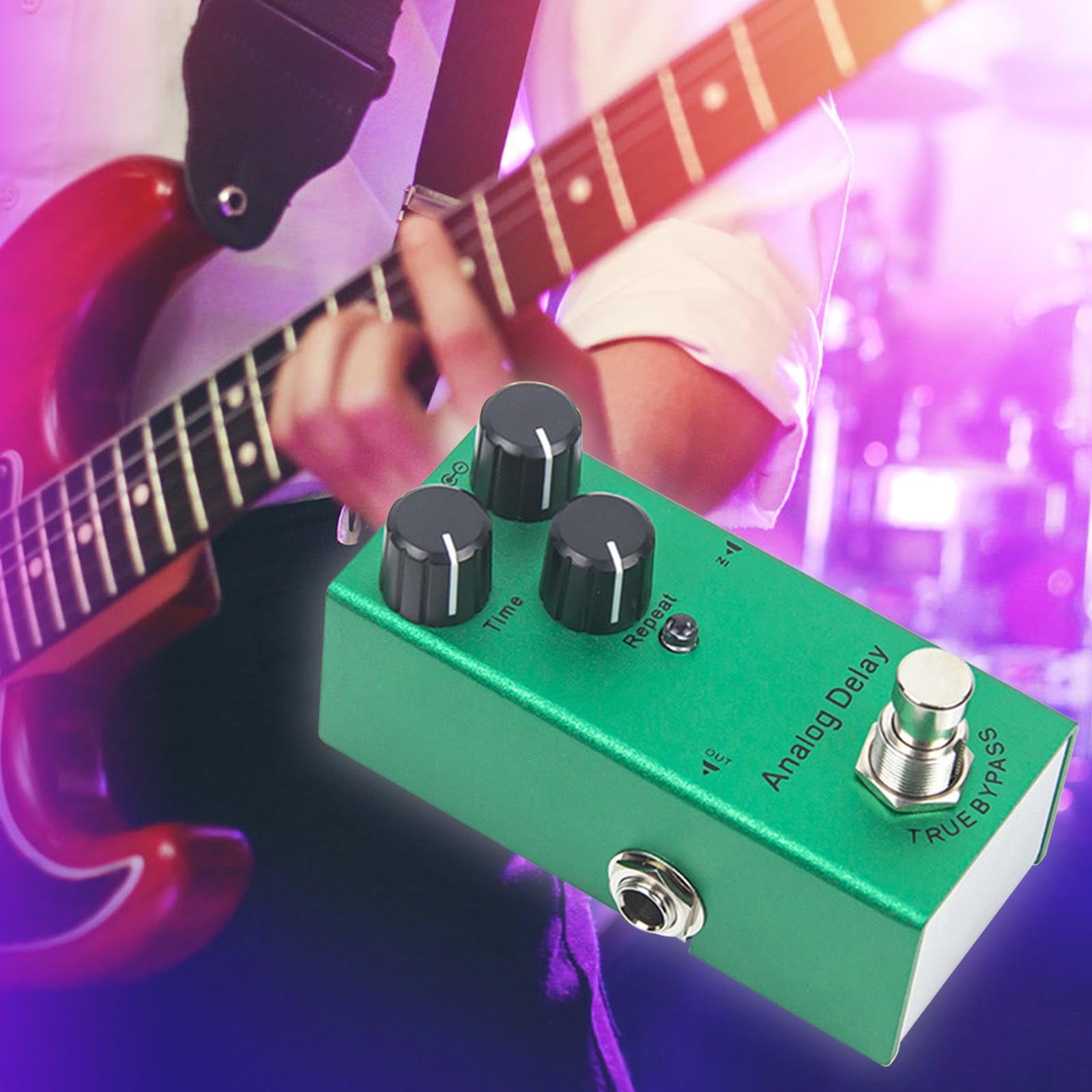 1 Packs Guitar Effects Pedal Metal Distortion Overdrive with Reverb Chorus Sound for Electric Guitar Professional Stage Performance Compact Stompbox Multi Effects Processor