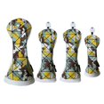 thumbnail image 1 of Housse de Tête de Club de Golf Anti-Rayures Étui de Protection pour Club de Golf 4 Pcs Jaune, 1 of 8