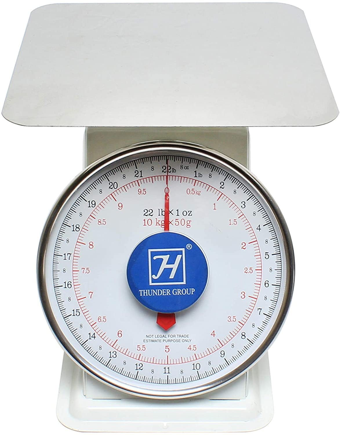 Winco SCAL-840 40-Pound/18.18kg Scale with 8-Inch Dial Medium White Steel 