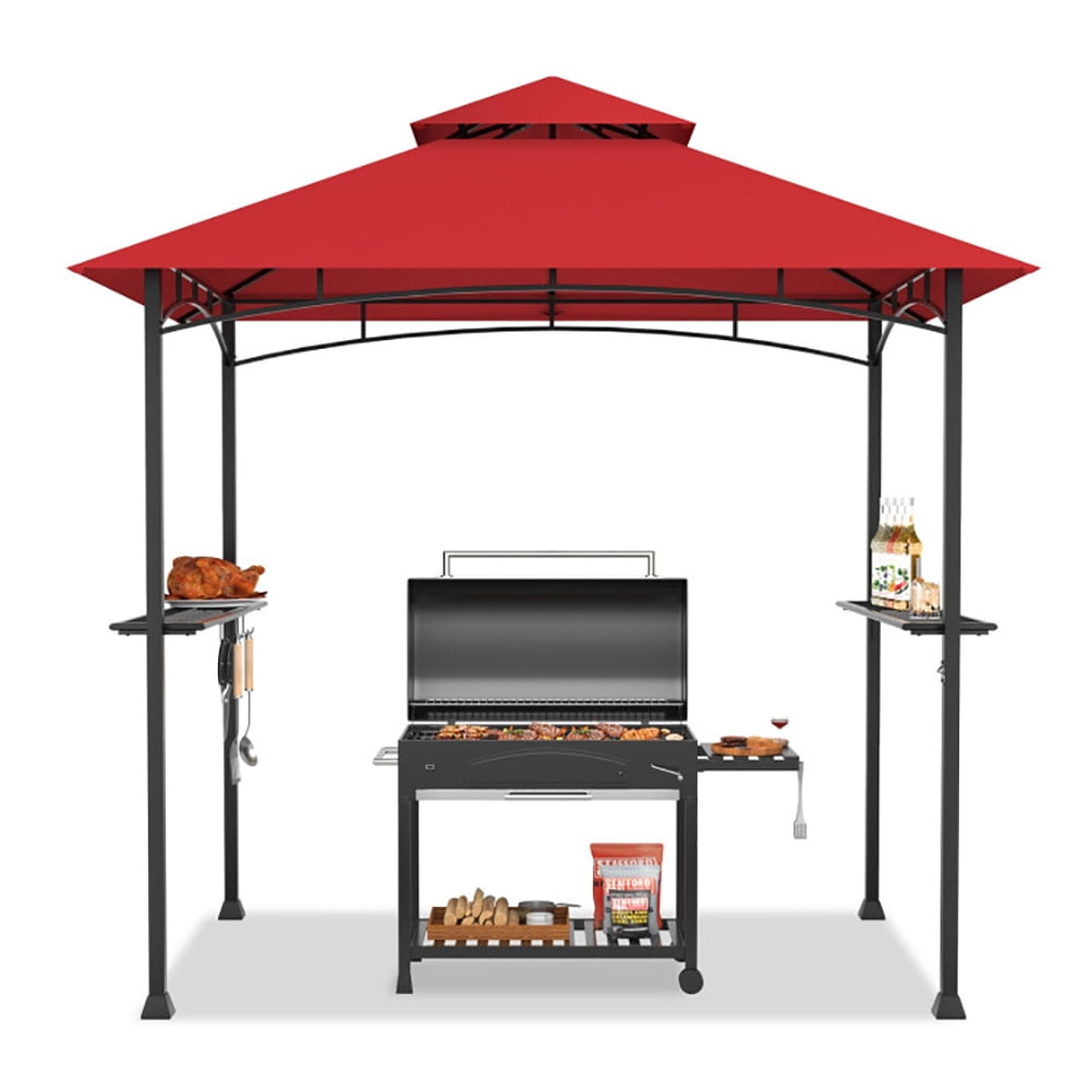 Aimee Lii 8 x 5 Feet Outdoor Barbecue Grill Gazebo Canopy Tent BBQ Shelter, Backyard Canopy Gazebo for Party Wedding, Red Aimee Lii 8 x 5 Feet Outdoor Barbecue Grill Gazebo Canopy Tent BBQ Shelter, Backyard Canopy Gazebo for Party Wedding, Red