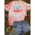thumbnail image 3 of 4Th July Free To Sparkle Tie Dye Cyclone Women -Image by Shutterstock, Female Medium, 3 of 4
