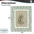 thumbnail image 4 of Stupell Industries Green Botanical Pattern White Framed Giclee Art, design by Carol Robinson, 4 of 9