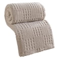 thumbnail image 2 of Tong Blanket Yellow For Soft Polyester Blanket With Knit Pattern Blanket For Couch Bed Crate Machine Washable, 2 of 4