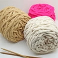 thumbnail image 3 of Xiao Hua Hilo para ganchillo, 2 rollos, hilo de poliéster, ideal para mantas, bolsos, manualidades, perfecto para aficionados al ganchillo, ideal para regalar y proyectos de bricolaje, rosa oscuro, 3 of 5