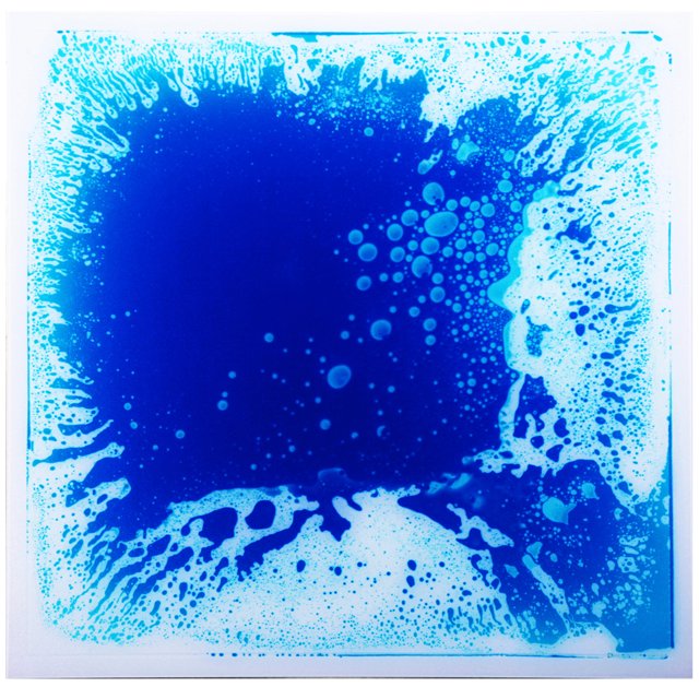Baldosa líquida colorida para suelo de 19,7 x 19,7 pulgadas para decoración de bares y discotecas, 6 piezas de baldosas azules de 16 pies cuadrados Art3d A11003P6