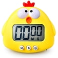 thumbnail image 1 of Kitchen Timer, Cute Cartoon Animal Countdown Timer, Digital Cooking Timer with Magnetic, LCD Large-Screen Visual Clock, Hangable Alarm Clock with Stand，for Cooking Bake Sport Game(Chick), 1 of 6