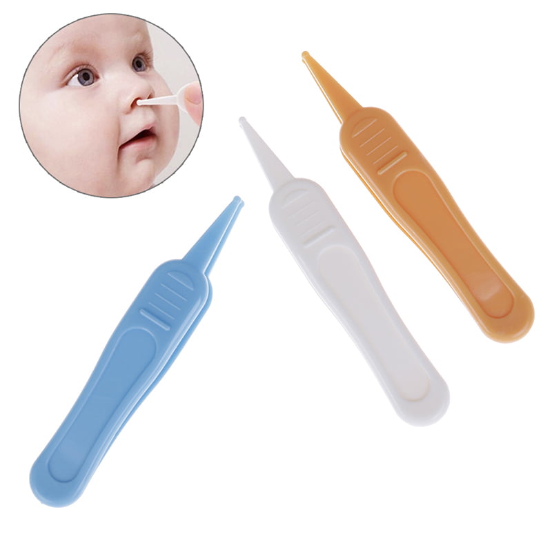 2x Baby plastic safety care ear nose navel cleaning tweezers forceps cleaner WH 