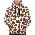thumbnail image 4 of Hoodies for Men - brown cow print cute Long Sleeve Comfrt Men'S Fashion Hoodies & Sweatshirts, Sweatshirts for Men Hoodies Pullover Clothing Clothes with Pouch, 4 of 7