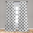 thumbnail image 5 of Ambesonne Fleur De Lis Curtains, Black Royal Lily, Pair of 28"x95", Black White, 5 of 5