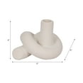 thumbnail image 5 of Taper Candle Holder Ceramic Sculptural Knot Design Modern Decor for Home Office Bedroom Living Room - 4" White, 5 of 12