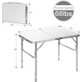 thumbnail image 3 of Costway Table de Camping Pliante en Aluminium Réglable Portable Extérieur Intérieur, 3 of 10