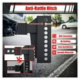 thumbnail image 2 of Tri-Ball Mount Adjustable Trailer Hitch with Tow Hook, Fits 2-Inch Receiver, 4.5-Inch Rise/Drop, 2 of 6