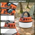 thumbnail image 6 of eYotto Solar LED Camping Light, 2400mAh Rechargeable Camping Lantern with Flashlight, Portable Solar Outdoor Tent Light Flashlight with Hook for Outdoor Activities Hiking Picnic Climbing Fishing, 6 of 11