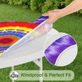 thumbnail image 5 of Rainbow Tie Dye Mandala Pattern Round Fitted Tablecloth with Elastic Edge,Dining Table Cover Waterproof,Outdoor Round Tablecloth for Camping,Dining,Indoor and Outdoor, 5 of 7