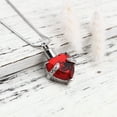 thumbnail image 2 of Red "Always in My Heart" Cremation Necklace Rhinsestone Women's Heart Urn Necklace for Ashes Funeral Urn Jewelry Remembrance Memorial Pendant with Free Funnel Fill Kit and Gift Box, 2 of 9