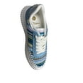 thumbnail image 3 of LASTRADA Women's Flatform Fashion Sneakers Blue & White Zigzag Pattern, Size 39, 3 of 3