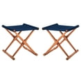 thumbnail image 2 of SAFAVIEH Outdoor Collection Breanne Stool Natural/Navy, 2 of 11