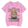 thumbnail image 3 of LRen Toddler Girls Easter Shirt Cartoon Rabbit Short Sleeve T Shirt Top Comfy Easter Day Vacation Tops Summer Clothes Easter Gifts for Kids, 3 of 5