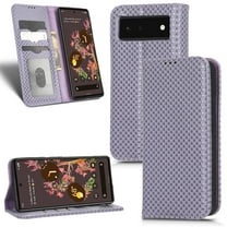 Nalacover for Google Pixel 6 6.4 inch Wallet Case,Luxury 360 Protection PU Leather Anti-Scratch Hidden Magnetic Closure Flip Folio Kickstand Credit Card Slots Shockproof Phone Cover,Purple