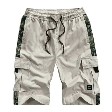

Lilgiuy Men s Shorts Camouflage Panel Sports Pocket Cargo Pants Cotton Cropped Shorts Clearance Sales Winter Clothes for 2022