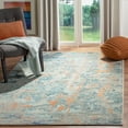 thumbnail image 2 of SAFAVIEH Madison Clyde Vintage Abstract Area Rug, Light Blue/Beige, 3' x 5', 2 of 8