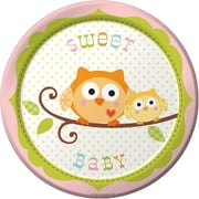 Happi Tree "Sweet Baby" Girl Dessert Plates, 8-Pack