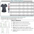 thumbnail image 2 of ADSSDQ Women's V-Neck Scrub Top,Floral Print Nursing Scrubs for Women,Summer Short Sleeve Workwear Nurse Uniforms Scrub Tops with Pockets Mint Green 5XL, 2 of 3
