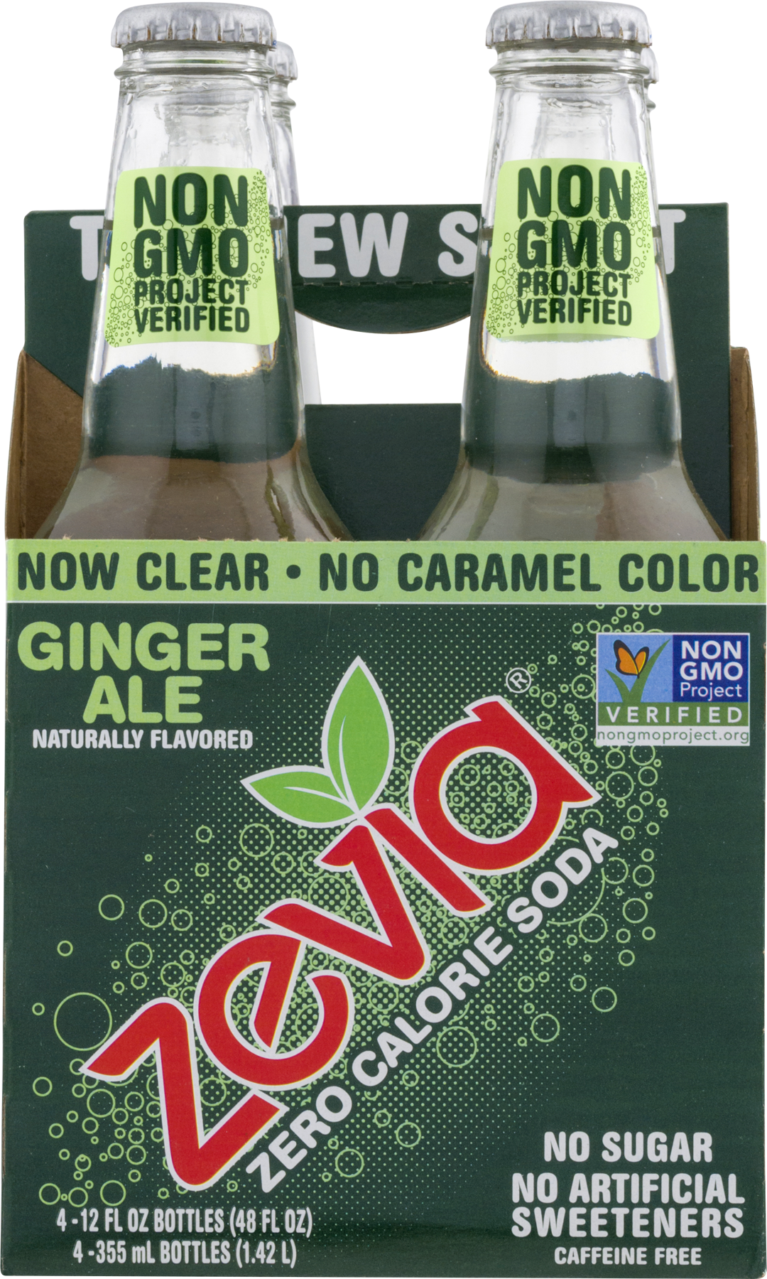 ZEVIA ZERO CALORIE SODA – GINGER ALE, 12 OUNCE GLASS BOTTLE, 4 COUNT
