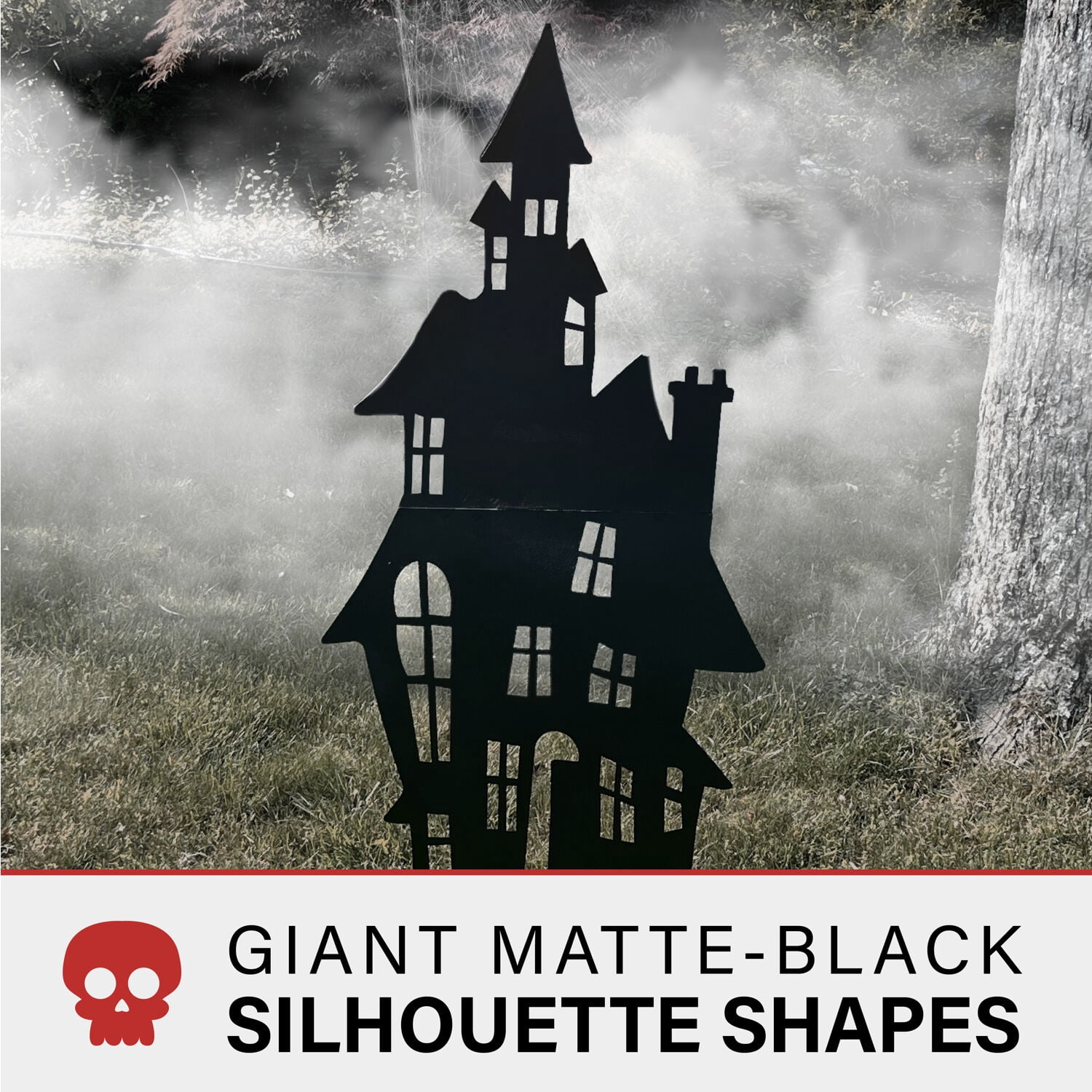 Haunted Hill Farm Haunted House Iron Halloween Silhouette