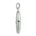 thumbnail image 2 of Lockets Sterling Silver Rhodium-plated Diamond Accent Filigree Oval 22mm Locket, 2 of 4