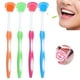 thumbnail image 5 of Limpiador de lengua para adultos y niños 4 unidades raspador de lengua de plástico cepillo de lengua portátil para viaje para el cuidado bucal refrescar el aliento Anggrek Otros, 5 of 8