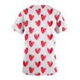 thumbnail image 5 of TIMIFIS Hauts de Blouse pour Femmes, Manches Courtes, Col en V, Imprimé, Poches, Rouge Melon D\'eau, 5 of 5