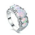 thumbnail image 1 of Minnieouse Anillo gran piedra ovalada moda encanto joyería dedo accesorios Iris piedra de nacimiento mujeres boda compromiso propuesta Accesorios de disfraces Blanco 7 # Minnieouse AP014923-03, 1 of 6