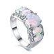 thumbnail image 1 of Sonducket Anillo gran piedra ovalada moda encanto joyería dedo accesorios Iris piedra de nacimiento mujeres boda compromiso propuesta Accesorios de disfraces Blanco 5 #, 1 of 6
