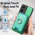 thumbnail image 5 of Classic Back Case for Motorola Moto G Power 5G 2024, with Removable Magnetic Card Slots Support Car Magnetic Mount with Finger Ring Stand Business Thin Fit Case for Moto G Power 5G 2024, Green, 5 of 7