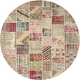 thumbnail image 1 of Ahgly Company Machine Washable Indoor Round Contemporary Orange Salmon Pink Area Rugs, 10' Round, 1 of 7