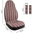 thumbnail image 3 of Sojoy Boho Front Car Seat Covers 2 Front Baja Universal Bucket Seat Covers with 2 Safety Seat Belt Cover Pads for Cars, SUVs, Trucks (Colorful), 3 of 8