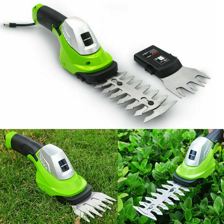Shall Cordless Grass Shear & Hedge Trimmer - 7.2V Electric Shrub Trimmer 2 in 1