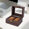 thumbnail image 3 of Caja de almacenamiento para reloj Yinane con cerradura Vitrina de cristal Soporte para 2 rejillas, 3 of 8