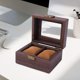 thumbnail image 3 of Caja de Almacenamiento de Reloj de Madera, Escaparate de Ventana de Vidrio Cojín de Reloj con Cerradura Joyero Organizador de Exhibición Reloj Estuche 2 rejillas Salvador Caja de reloj, 3 of 10