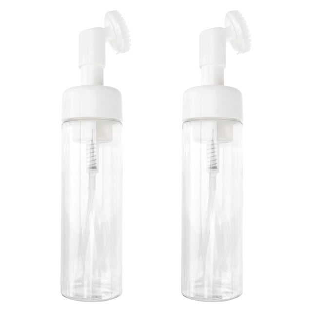 unbranded 2Ud Portátiles Transparentes Para Espumar Jabón Facial Con Cabezal Cepillo Antideslizante