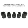 thumbnail image 2 of 5-Piece 7-Point & 10-Point Brake Caliper Socket Set for Volkswagen, Audi, Porsche (VW, Audi, Porsche Replacement) - 1/2-inch Square Drive, Steel Construction, Black Finish - Includes 14mm, 22mm, 2 of 4