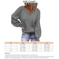 thumbnail image 5 of Suéter De Mujer Con Cuello En V Suéter De Manga Larga Color Puro Suéter De Mujer Transpirable Amigable Con La Piel De Moda Gris M, 5 of 5